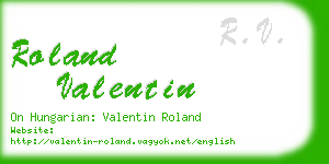 roland valentin business card